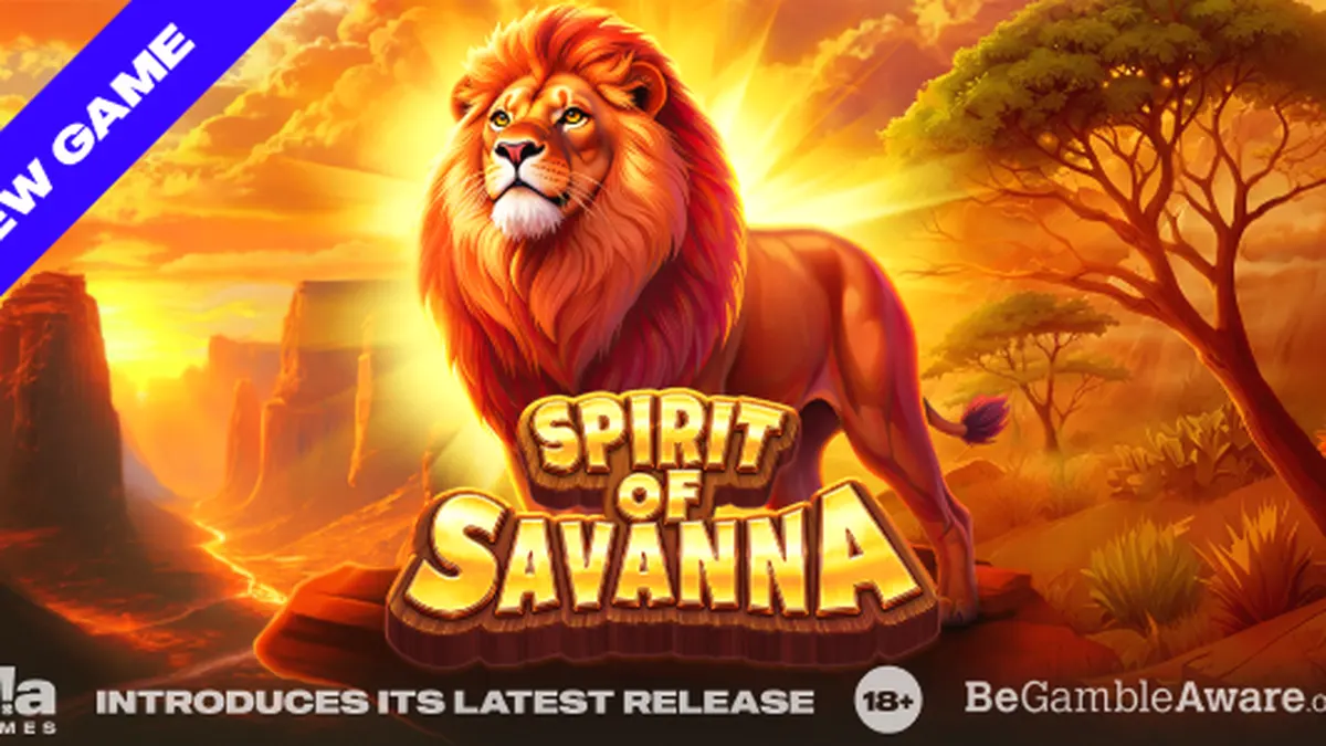 Tampilan visual slot Spirit of Savanna dengan latar belakang padang rumput Afrika yang megah.