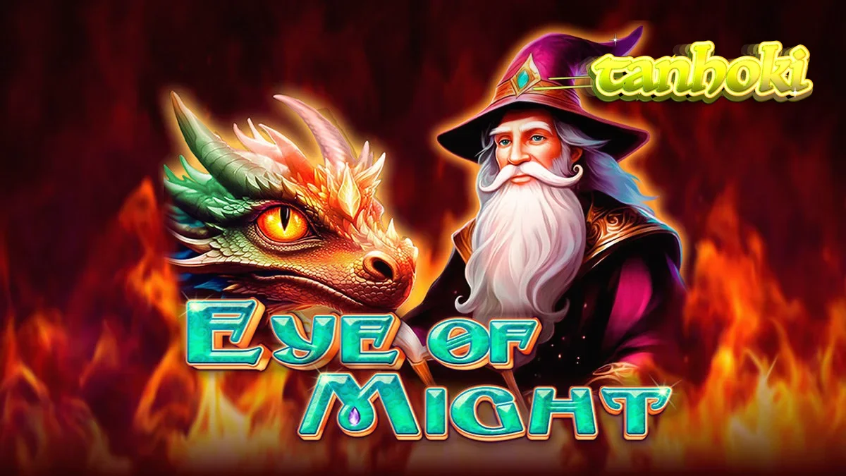 Tampilan visual slot Eye of Might dengan tema fantasi dan simbol magis